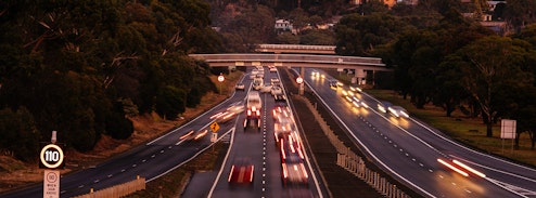 Evening traffic.