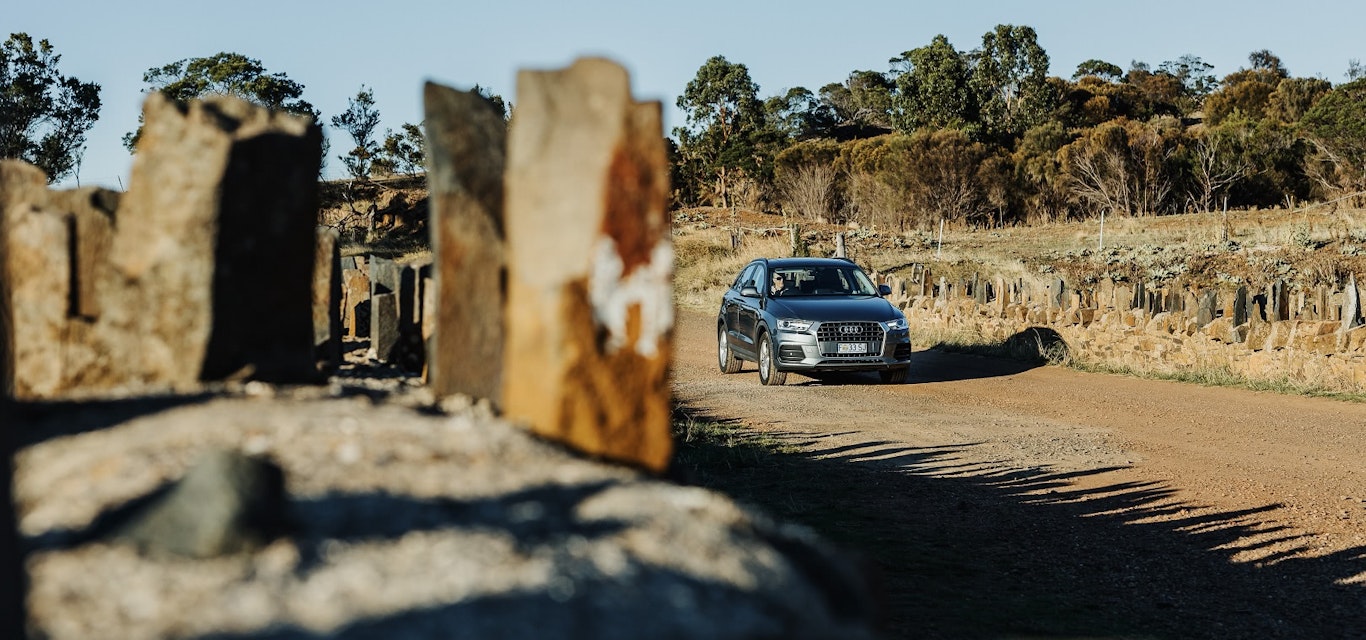 Audi SUV driving through