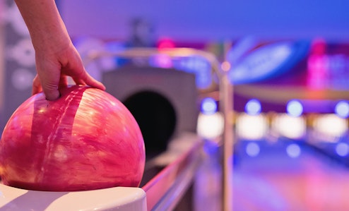 Bowling ball and alley