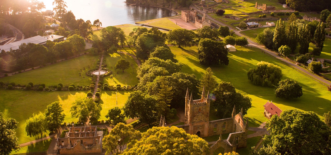 Aerial view of Port Arthur Historic Site