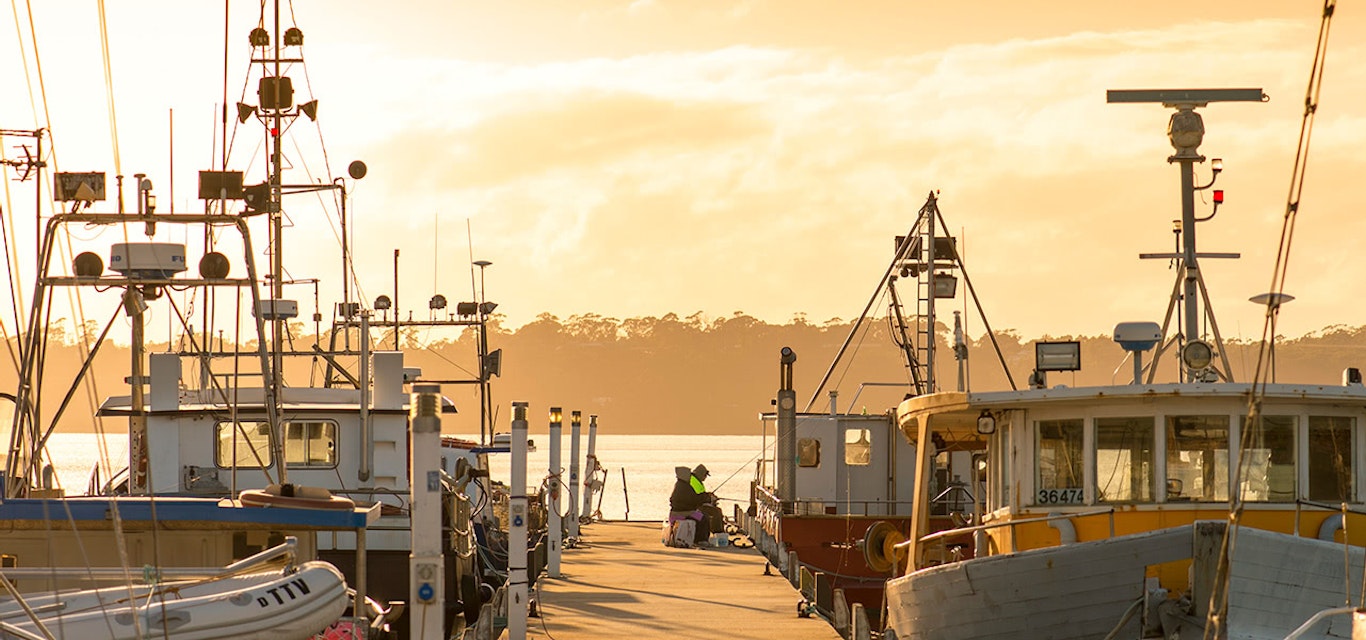 Fishing on the wharf Fishing on the wharf