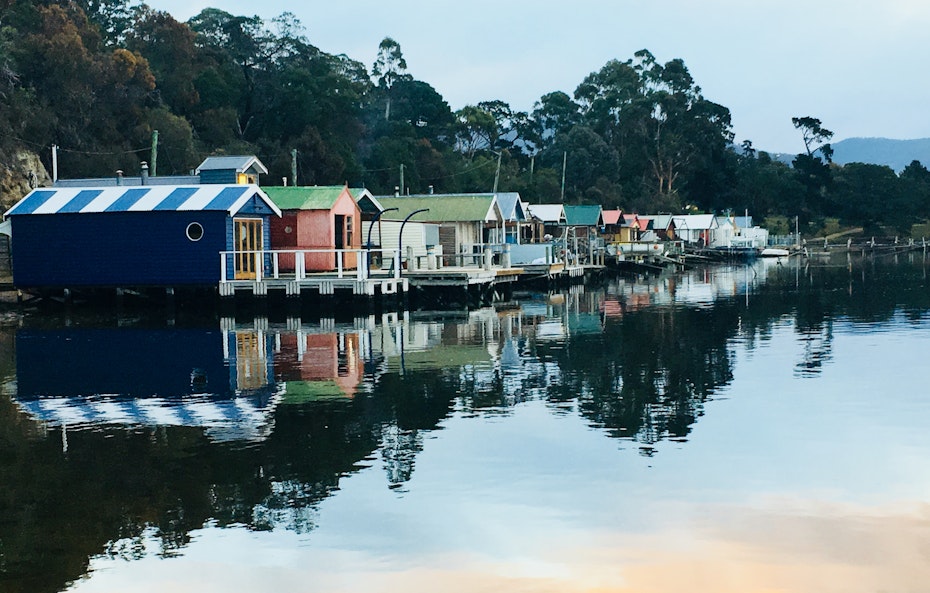 Cornelian Bay boat sheds