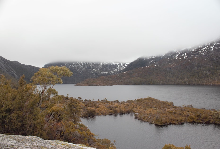 Cradle Mountain hidden by low cloud