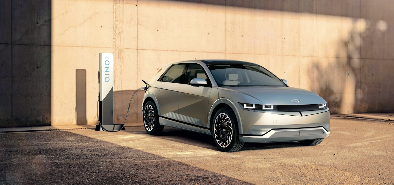 Hyundai IONIQ 5 charging front angle