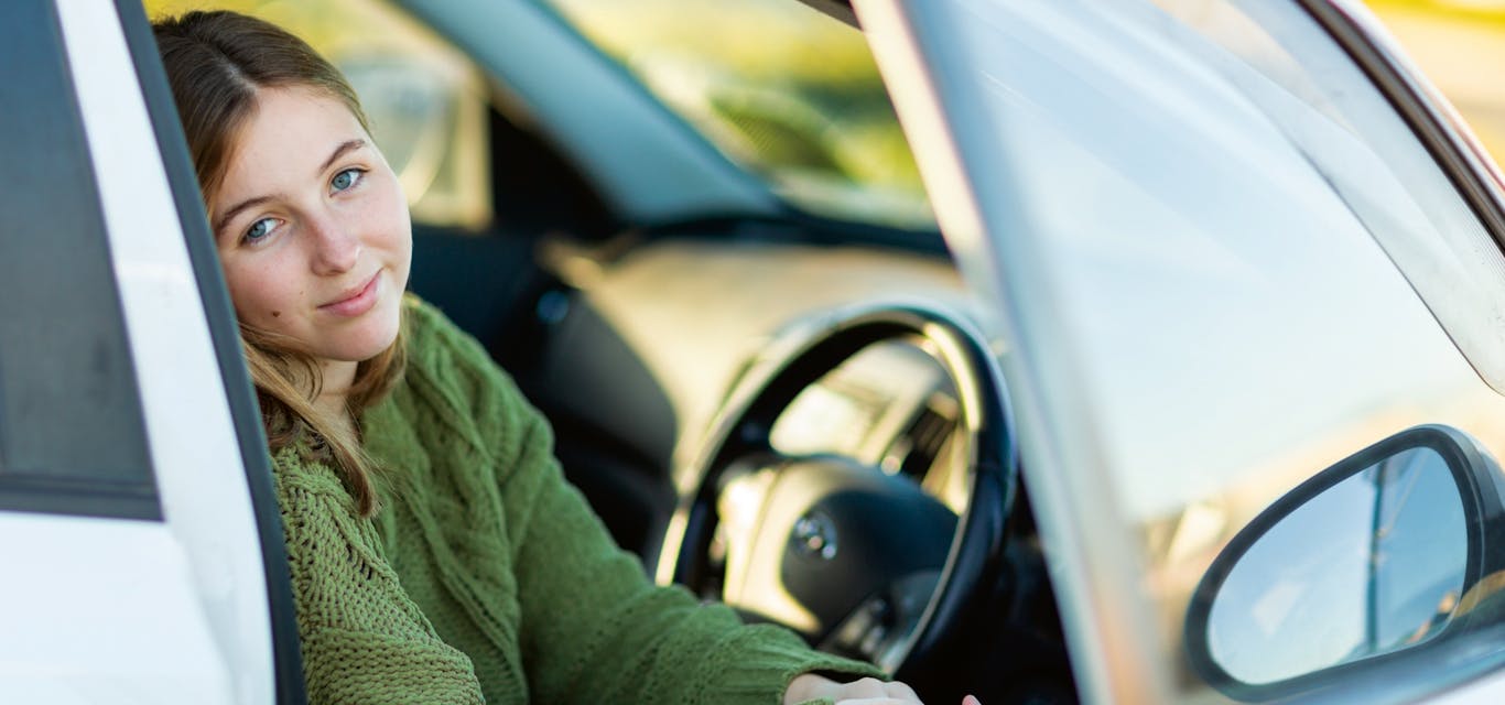 girl in car