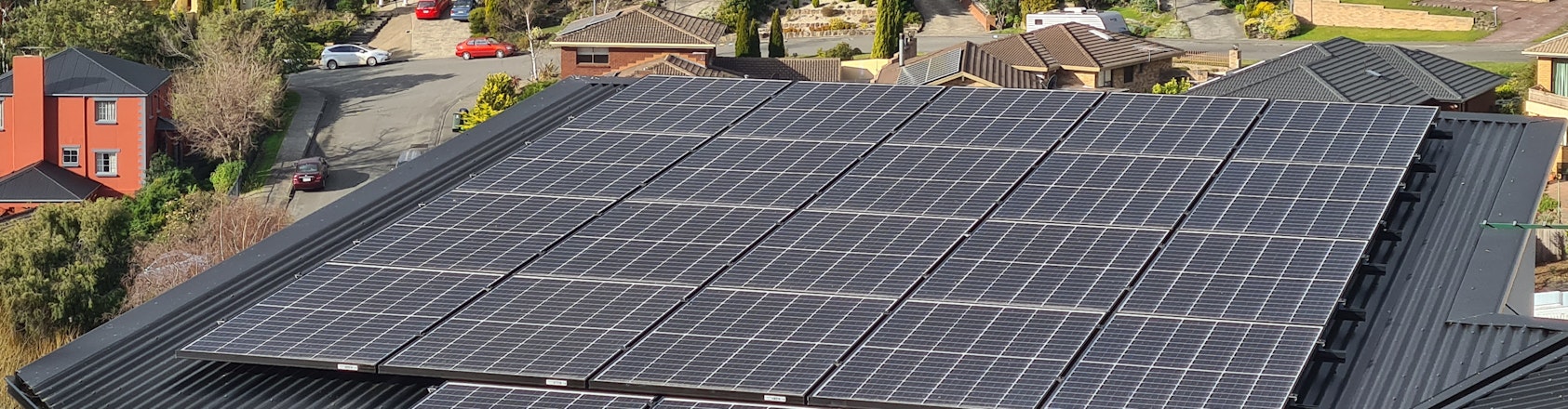 Solar panels on a roof