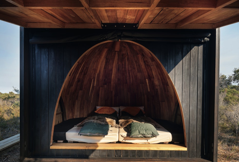 bed in hut