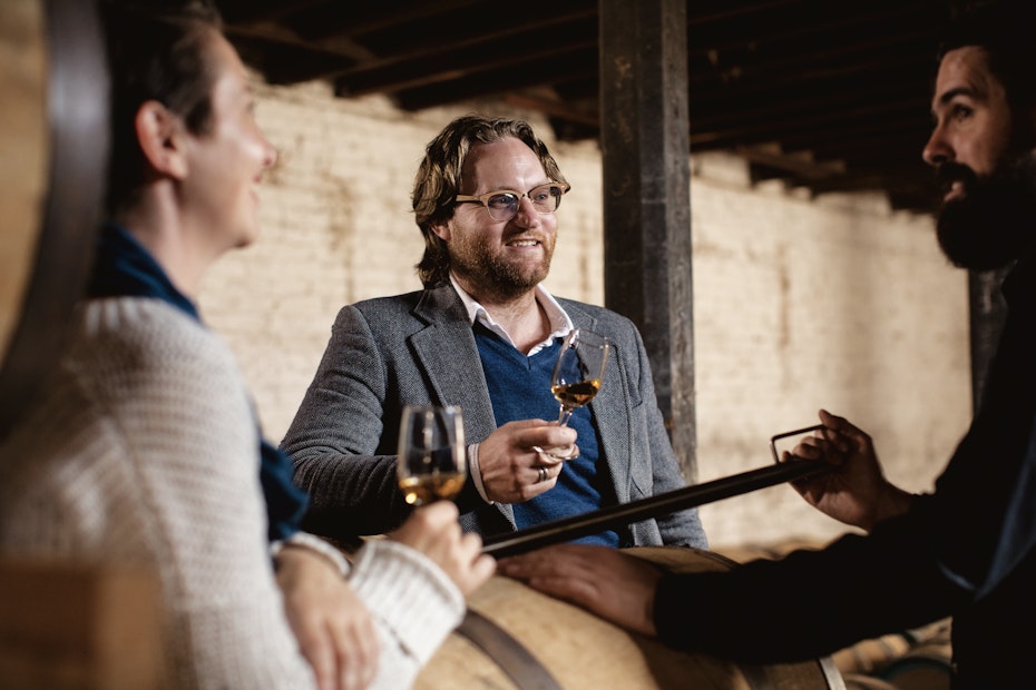 man drinking whisky