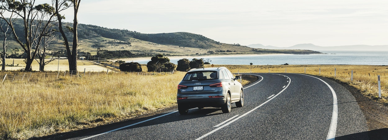 car on tasman highway