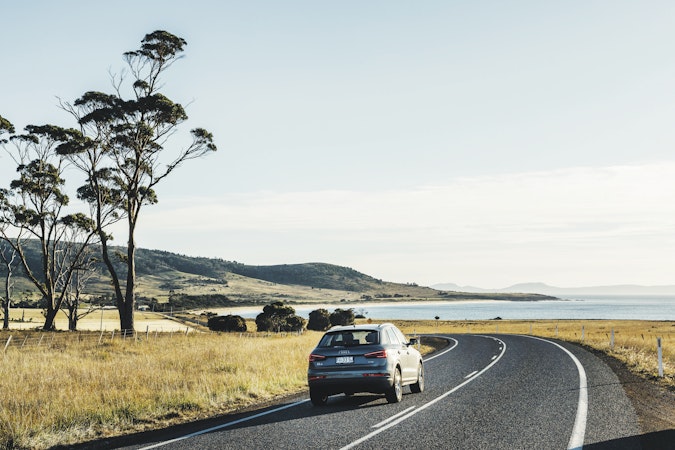 car on tasman highway