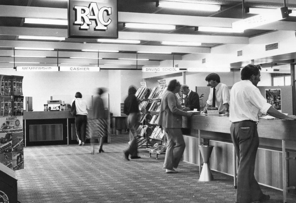 Black and white RACT branch image from the RACT historical archive