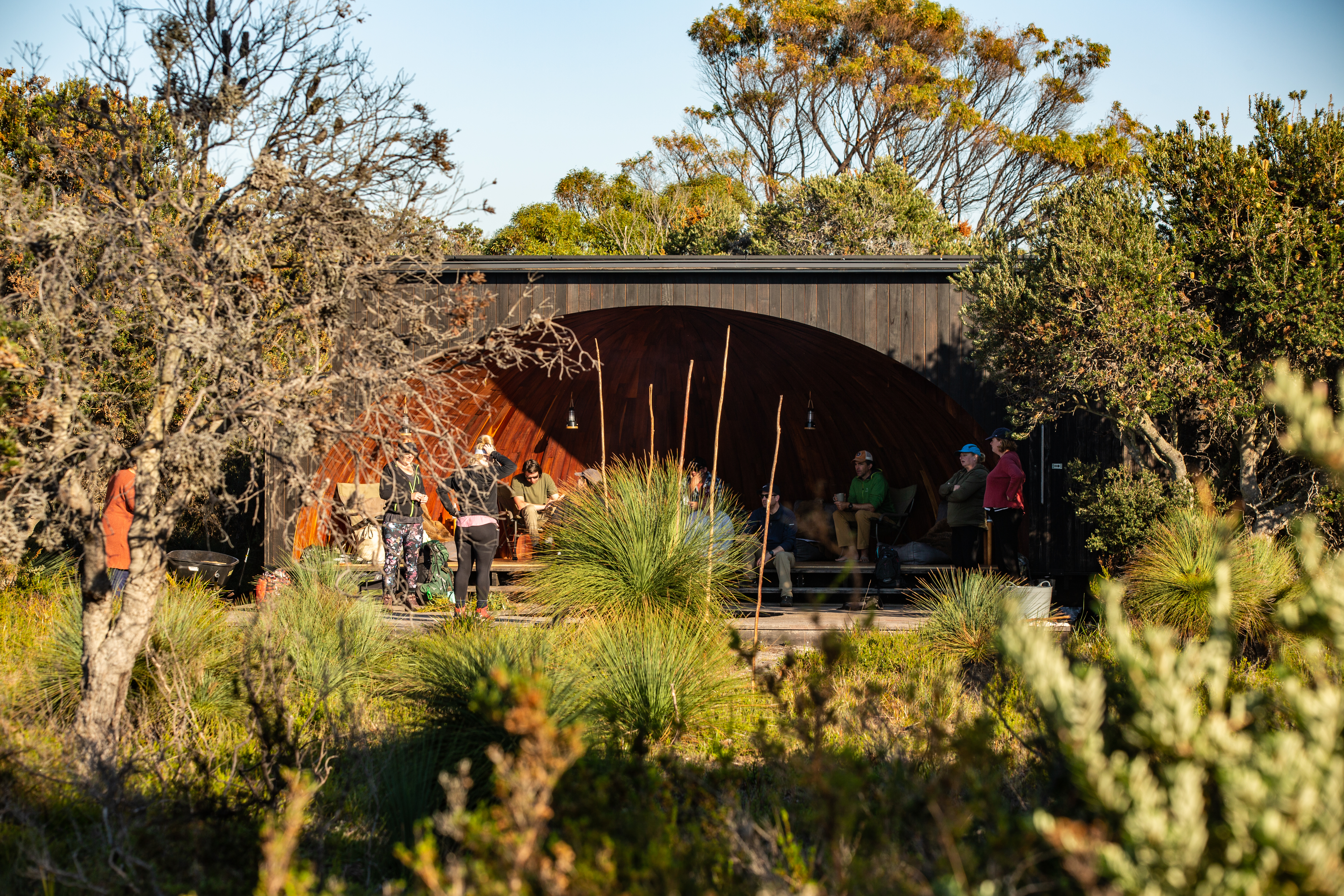 Guests and guides gather at krakani lumi