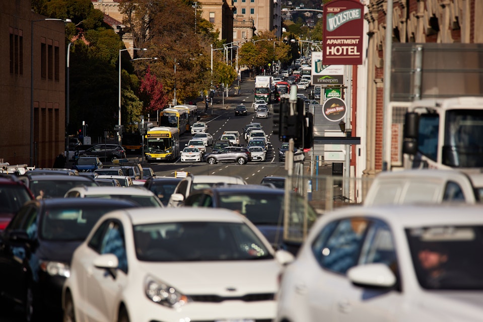 Hobart city traffic