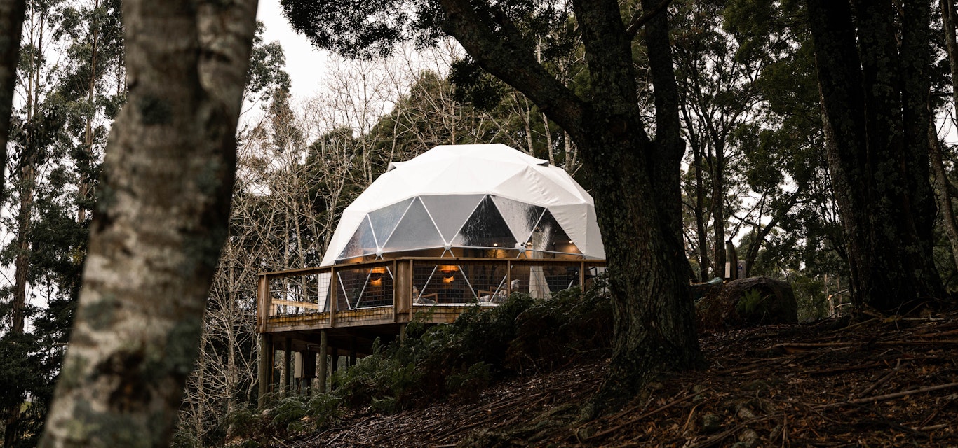The domed tent at Gleneagle is beautifully tucked away Domed tent