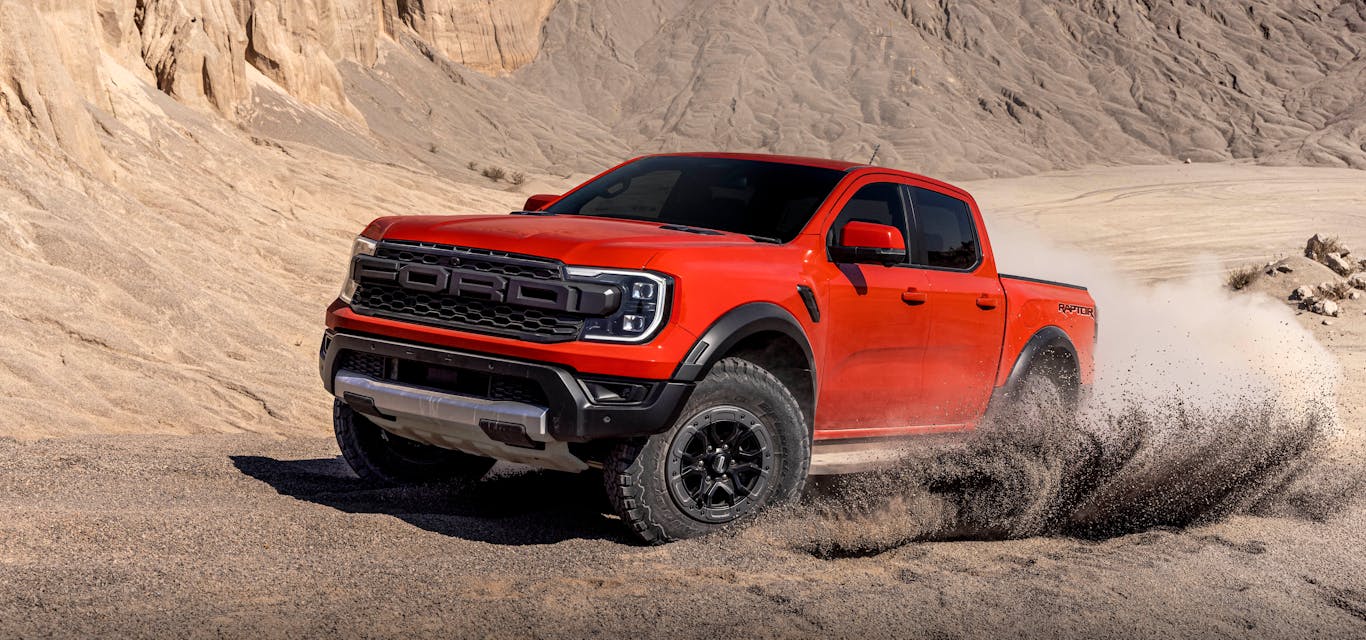 Ford Ranger Raptor on dirt