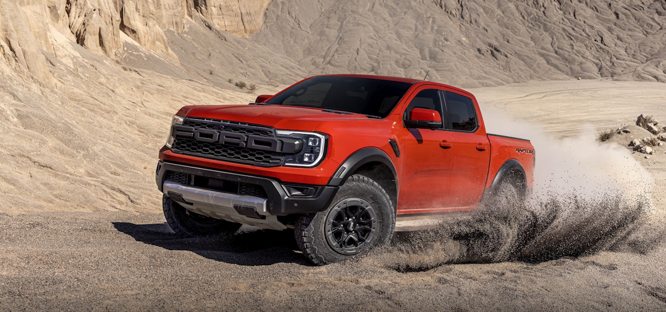 Ford Ranger Raptor on dirt