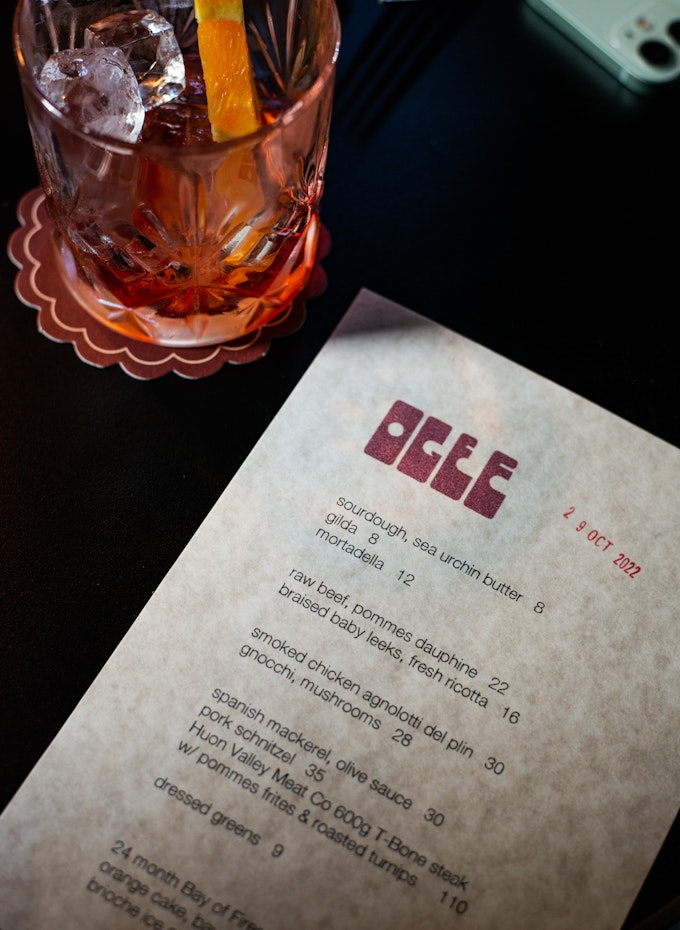 Ogee menu