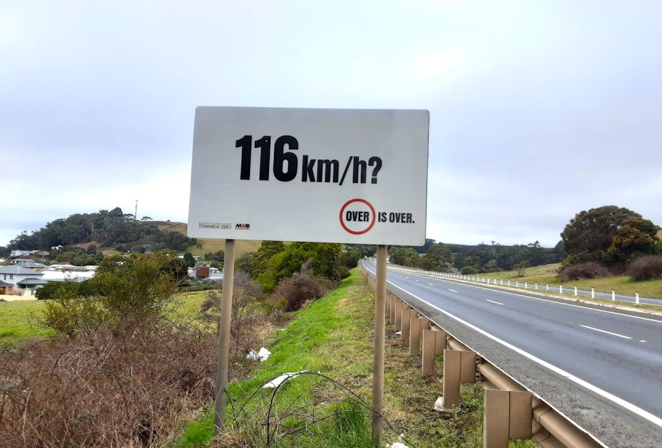 116km/h over is over campaign sign
