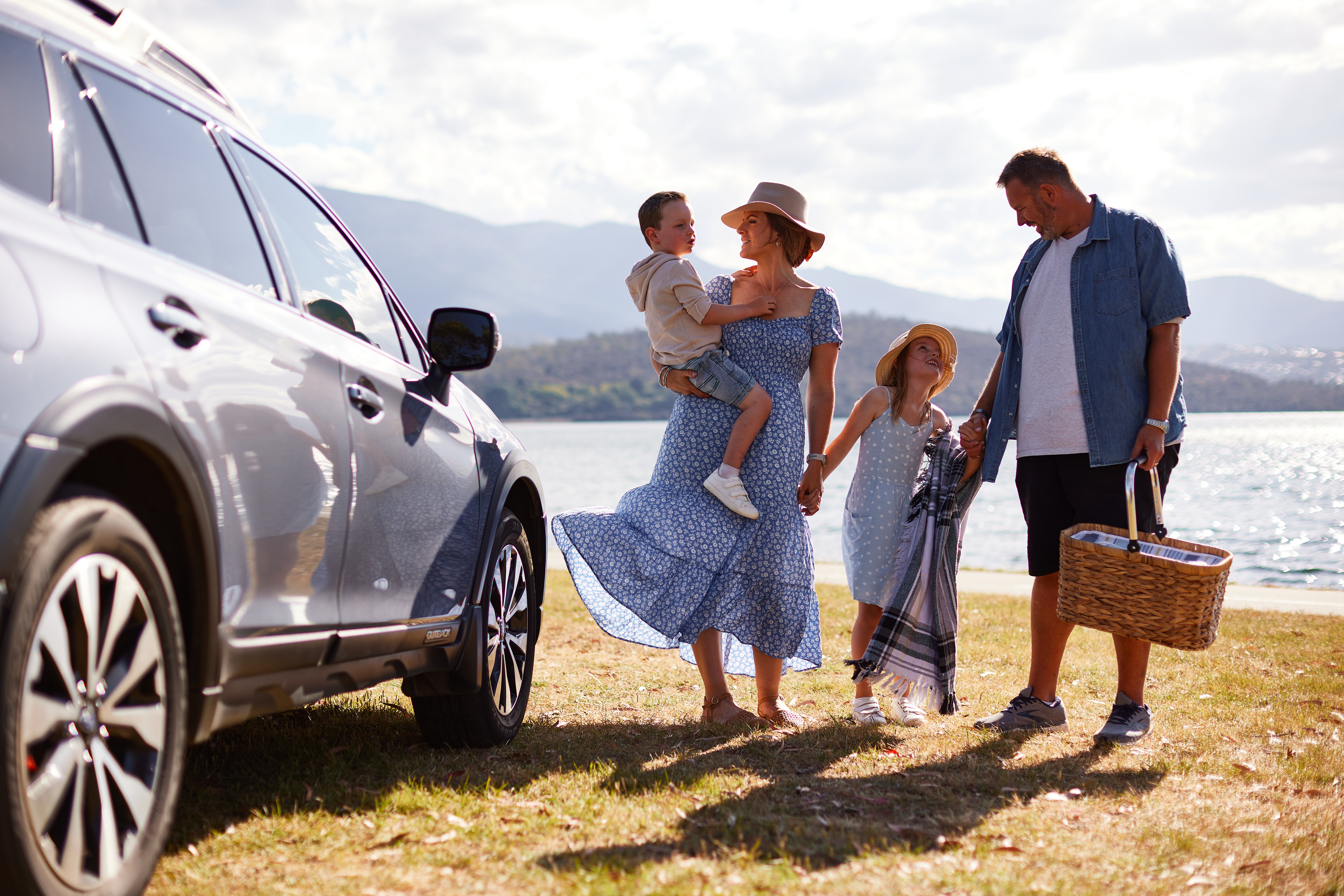 Family going on a road trip