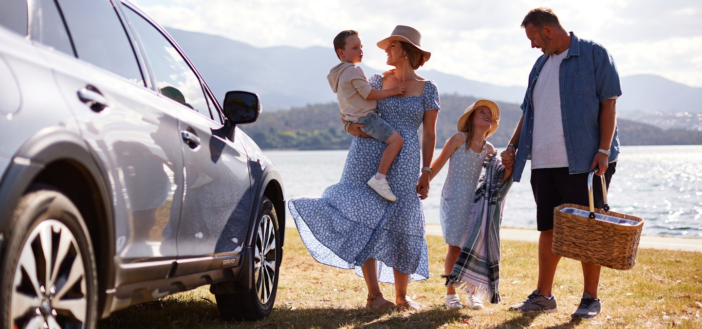 Family going on a road trip