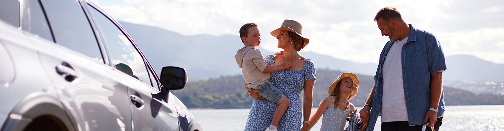 Family going on a road trip