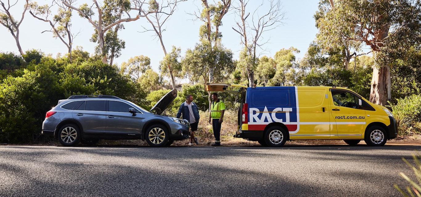 patrol helping member on side of road