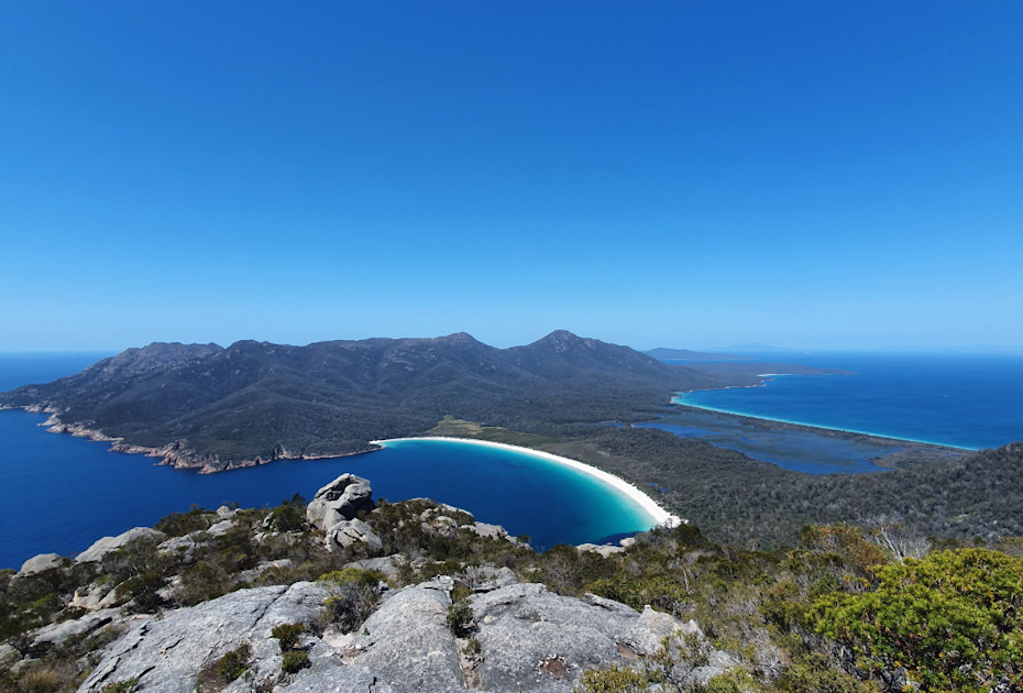 The view from the top of Mt Amos Tasmania