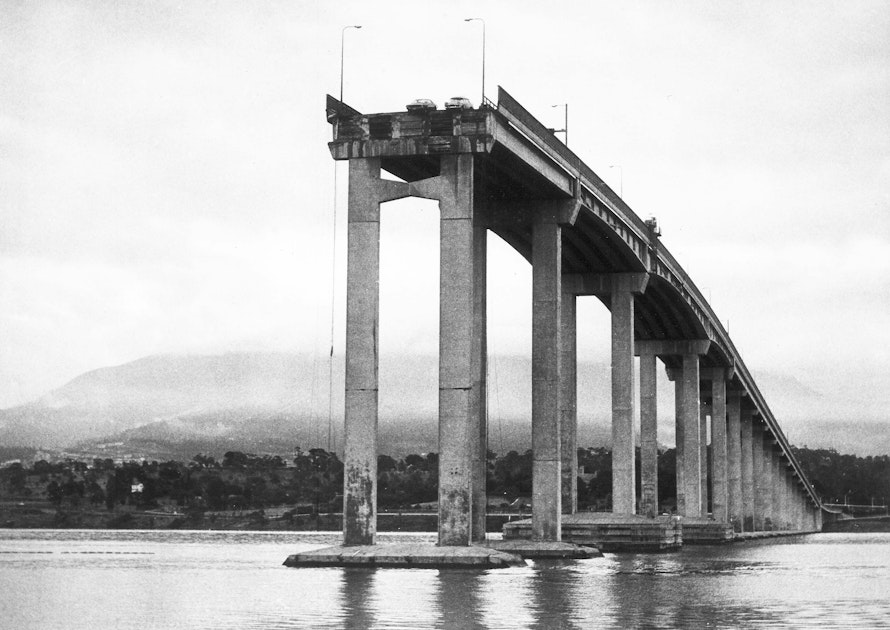 Tasman Bridge after collapse