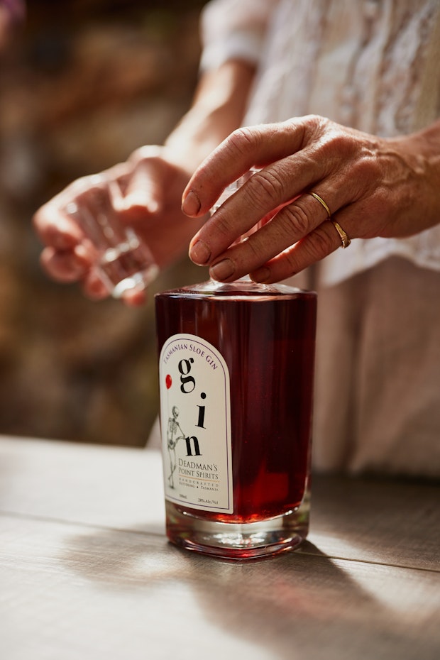 Sloe gin bottle