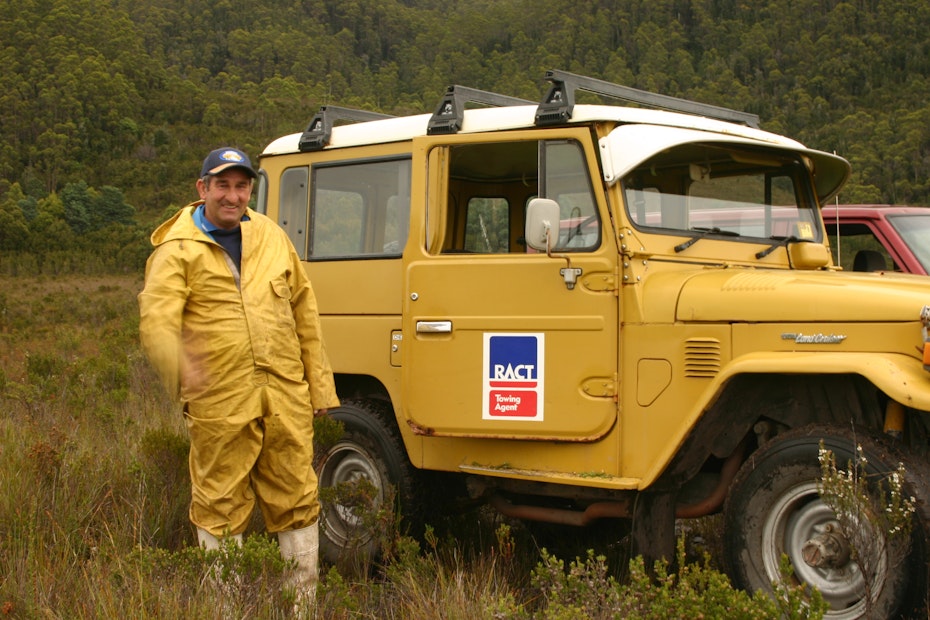 Old photo of Kerry and RACT service vehicle