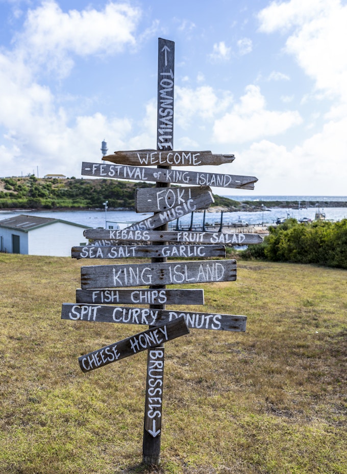 Directional signage at King Island