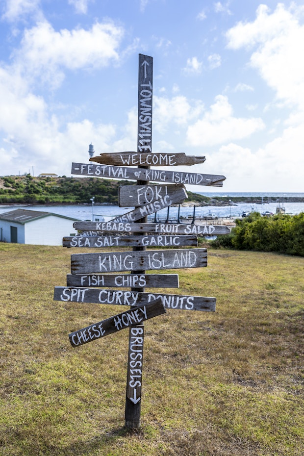 Directional signage at King Island