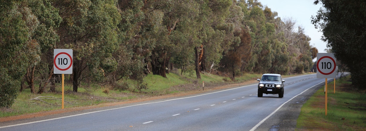 Car on highway australia