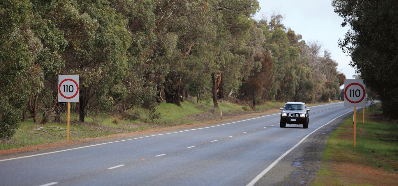 Car on highway australia