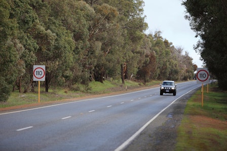 Car on highway australia