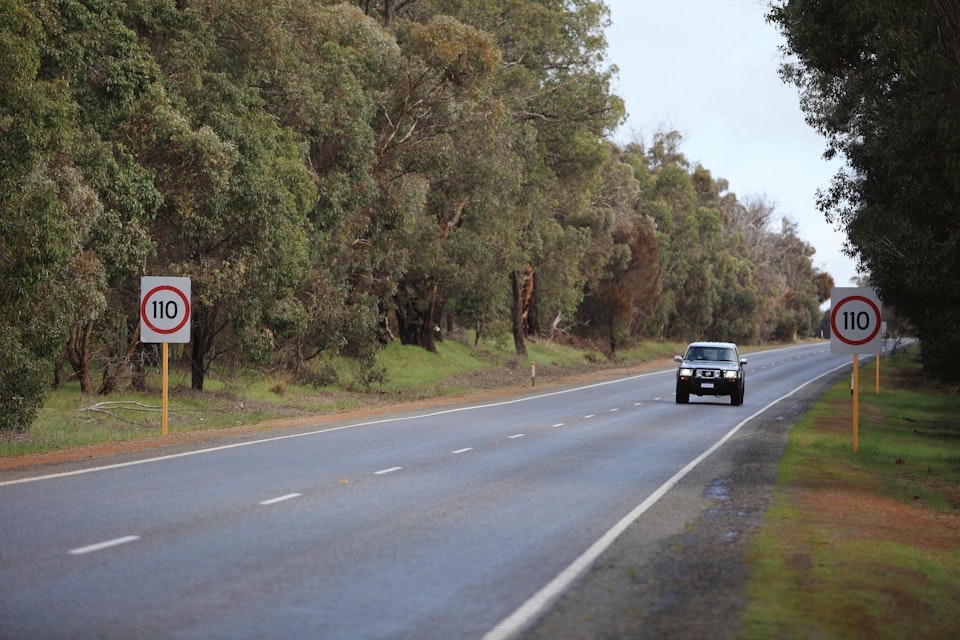 Car on highway australia