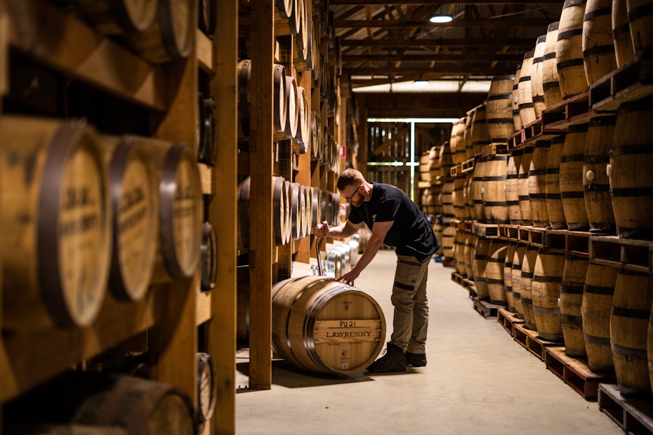 Lawrenny Estate barrel room