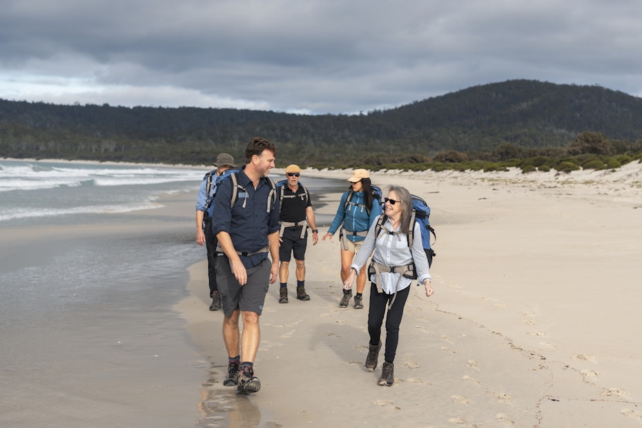 people walking on beach