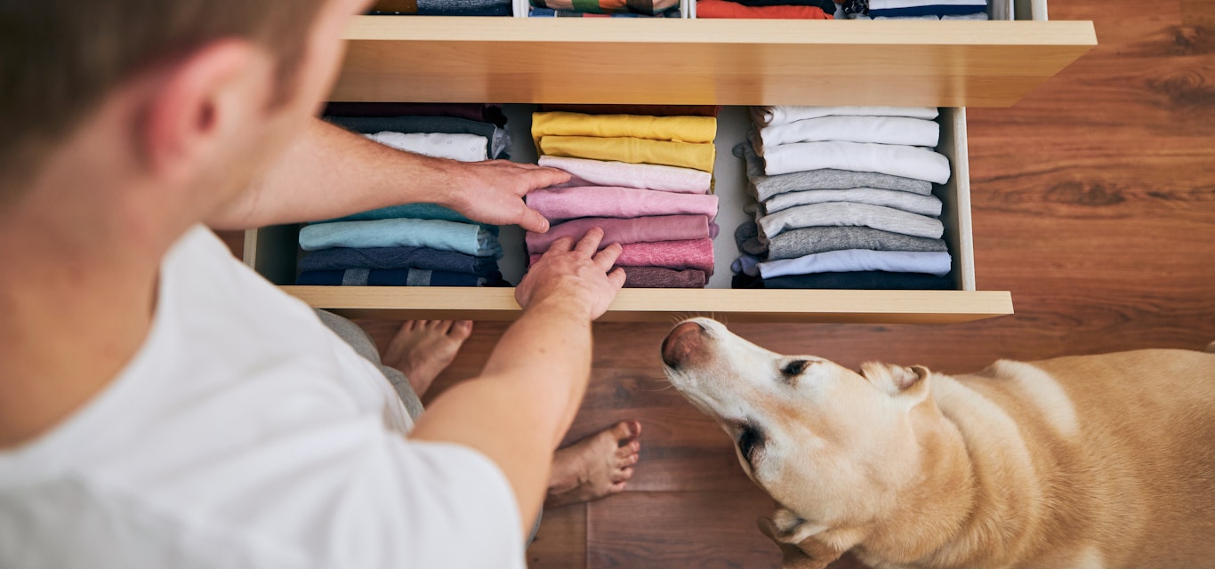Organising drawers Organising clothes in drawer