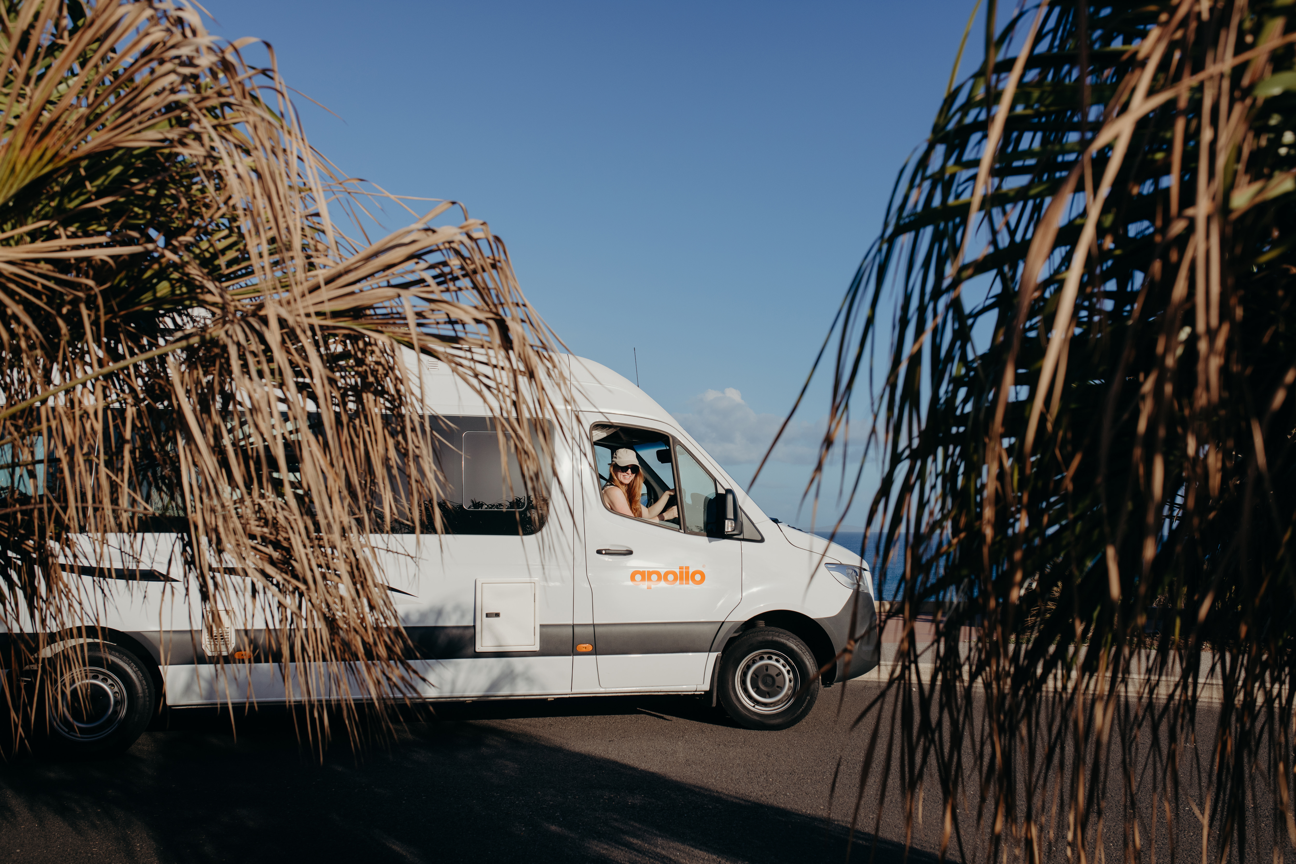 woman in Apollo Motorhome
