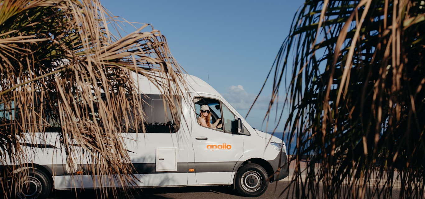 woman in Apollo Motorhome
