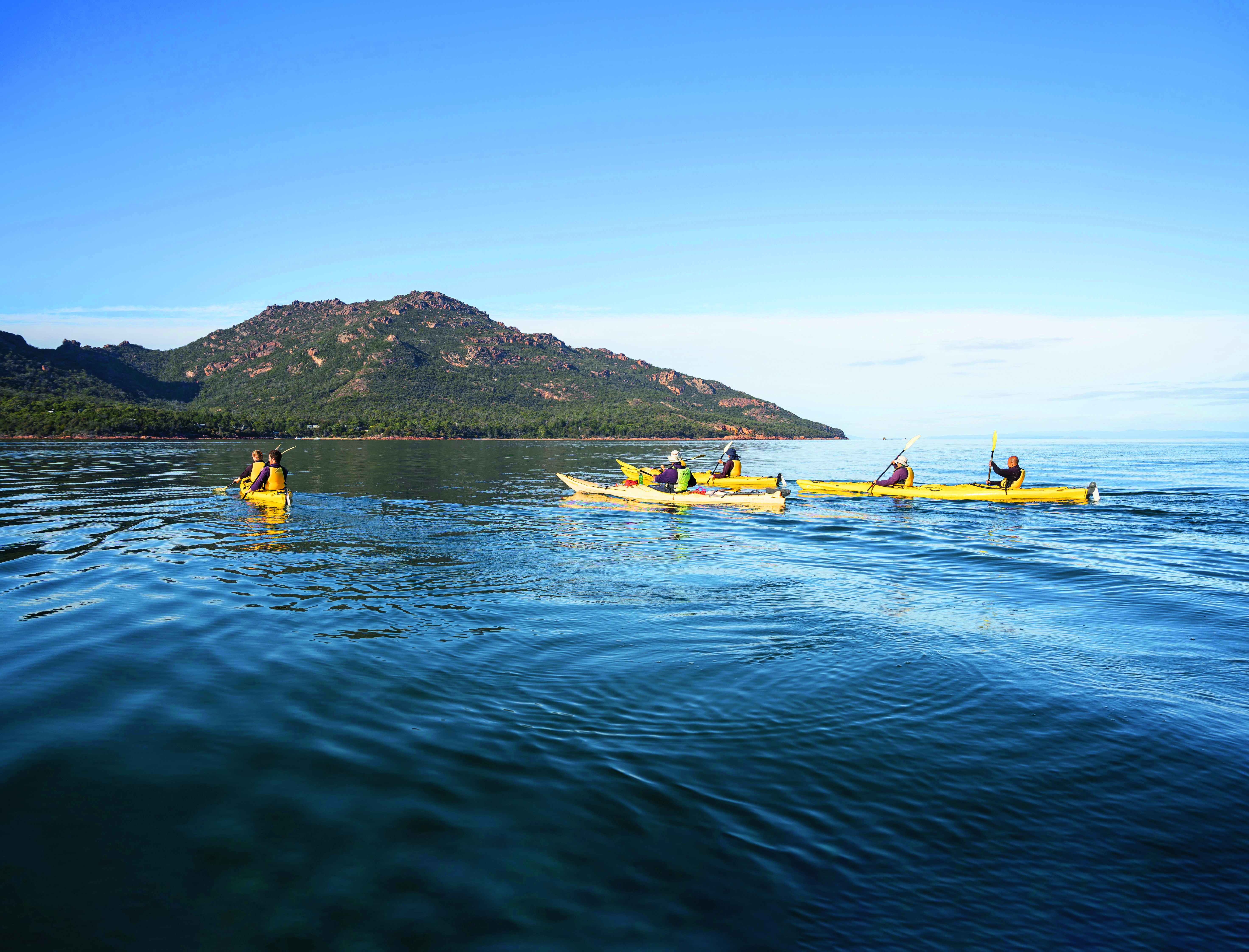 Kayaking from Coles Bay