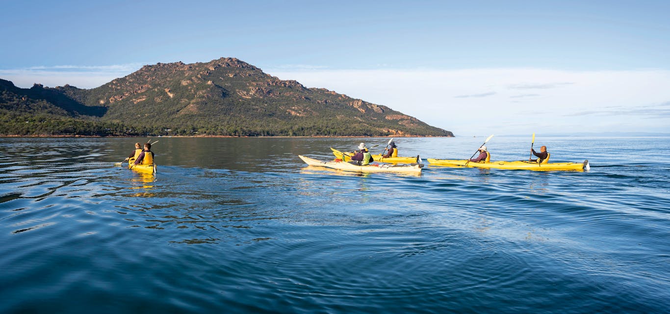 Kayaking from Coles Bay Kayaking from Coles Bay