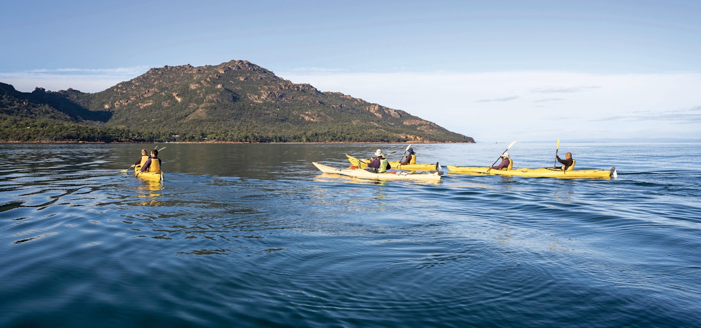 Kayaking from Coles Bay Kayaking from Coles Bay