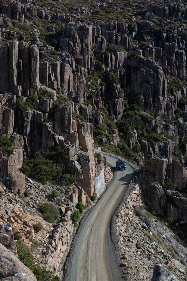 A smooth drive through the dolerite ramparts of Ben Lomond National Park