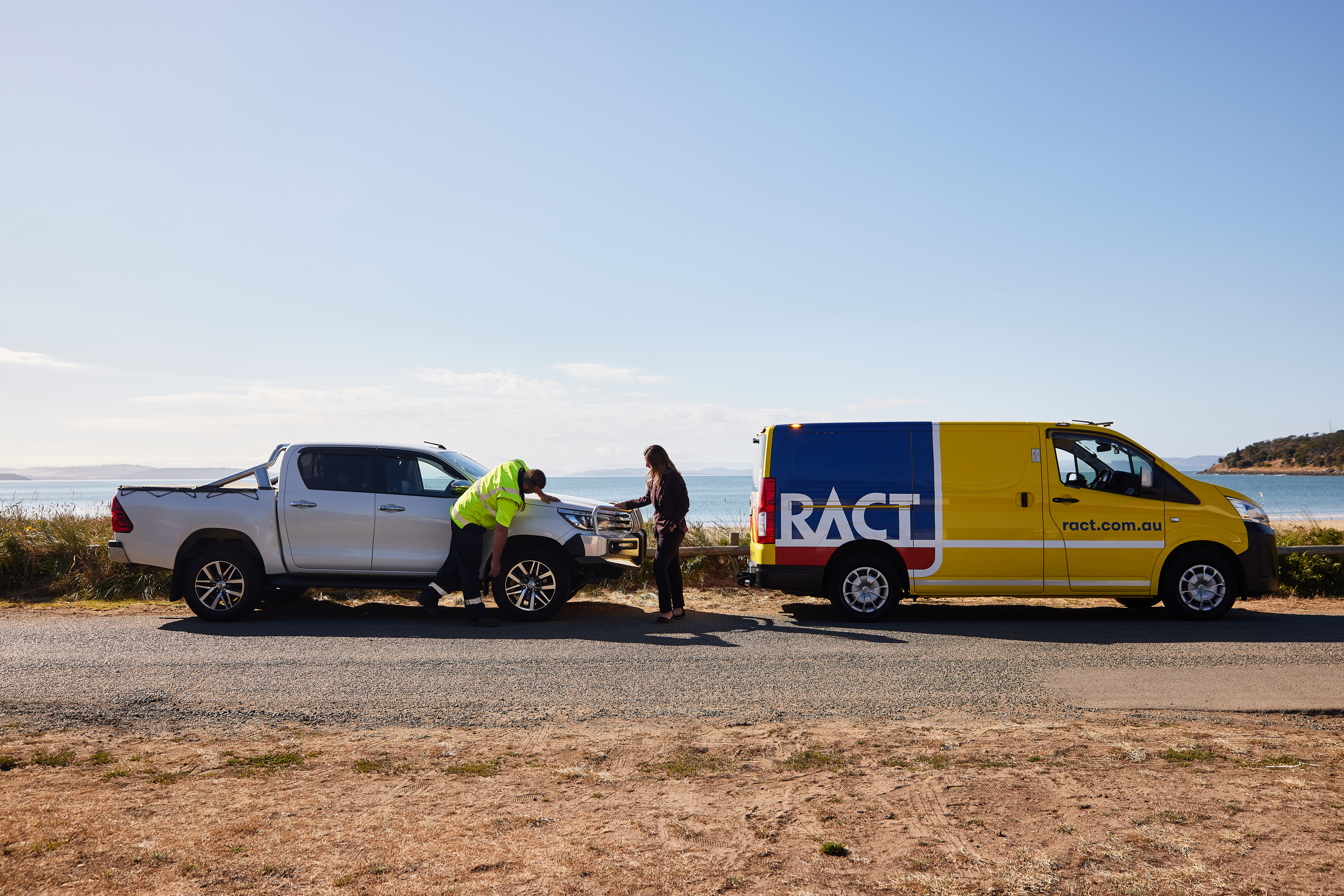 Roadside assistance for car broken down.