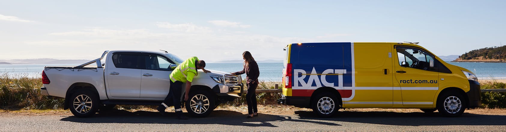 Roadside assistance for car broken down.