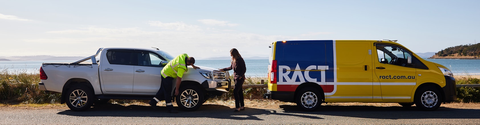 Roadside assistance for car broken down.