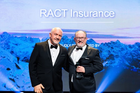 RACT CIO Paul Sofronoff receiving the ANZIIF award