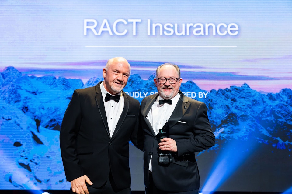 RACT CIO Paul Sofronoff receiving the ANZIIF award